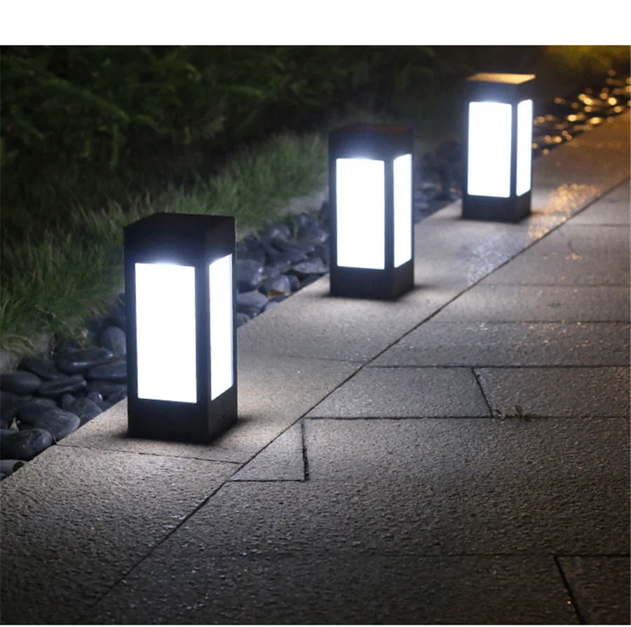 Caminho ao ar Luz à Prova Thrisdar Solar Jardim Pilar Dwaterproof Água Paisagem Led Cerca Porta Pós Estigma Lâmpadas Livre Gramado 13 dwaterproof água paisagem led cerca porta pós