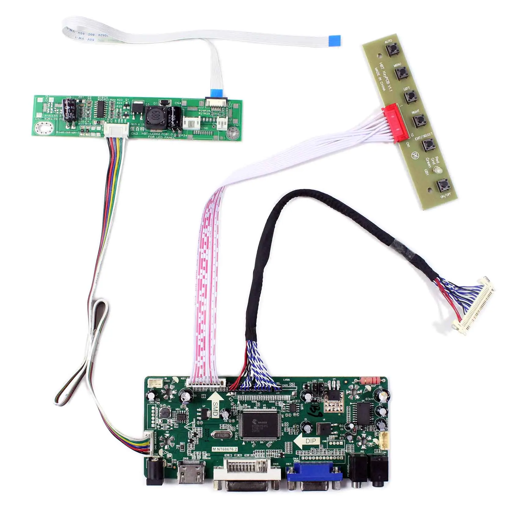 

Fit To 21.5" 23" 1920x1080 LM215WF4-TLE9 LM230WF3-SLB2 LC230EUE-TDA1 HDMI DVI VGA AUDIO LCD Controller Board