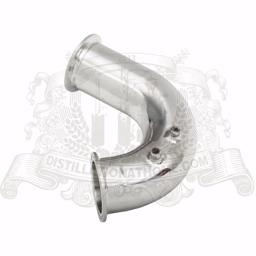 Tri clamp 1 5 ''(38 мм) OD50.5 135 градусов изгиб трубы с рукавами для термодатчиков|tri-clamp