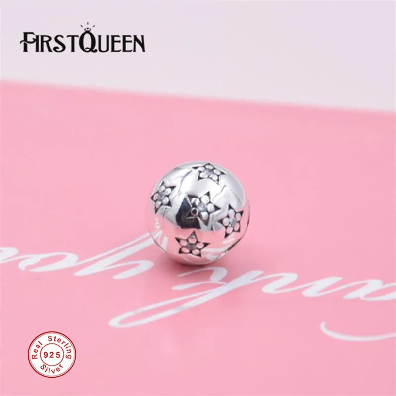 

FirstQueen 925 Silver Full of Star Clip Christmas Charm Fit Brand Bracelet breloque pour fabrication bijoux DIY Fine Jewelry