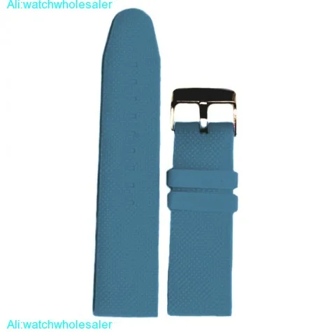 26mm Blue Jay Color Silicone Jelly Rubber Men Boys Watch Band Straps WB1063P26JB