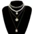 Punk Multi Layered Pearl Choker Statement Pendant Necklace 13