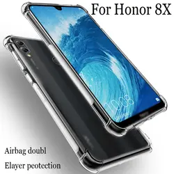 Для Huawei Honor 8X8 X Air Чехол для подушки прозрачный Кристальный Мягкий Силиконовый ТПУ противоударный полная защита чехол телефона Honor8X случаях