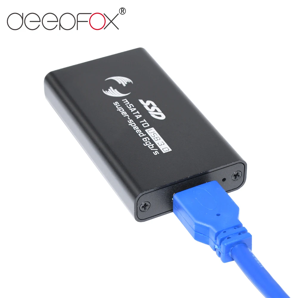 DeepFox SSD диск mSATA к USB 3,0 2,5 дюймов внешний портативный мобильный ящик SSD коробка для ноутбука до 5 Гбит/с