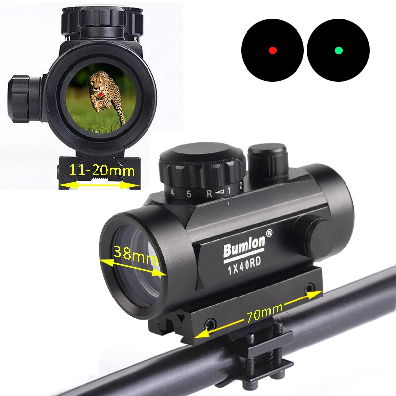 Holographic 1 x 40mm Airsoft Red Green Dot Sight RL5-0013-24