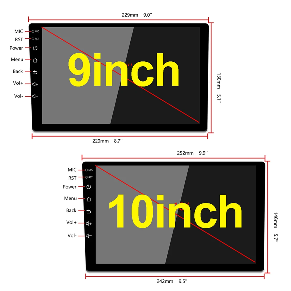 New2G+ 32G Android8.1 gps навигация автомобильное радио стерео 9 или 10,1 дюймов 2.5D сенсорный Wifi Bluetooth 4,0 аудио плеер Зеркало Ссылка RDS