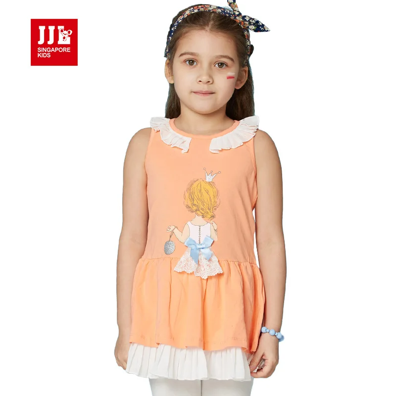 girls dress children clothing sleeveless peter pan collar girls clothes kids dress children vestido