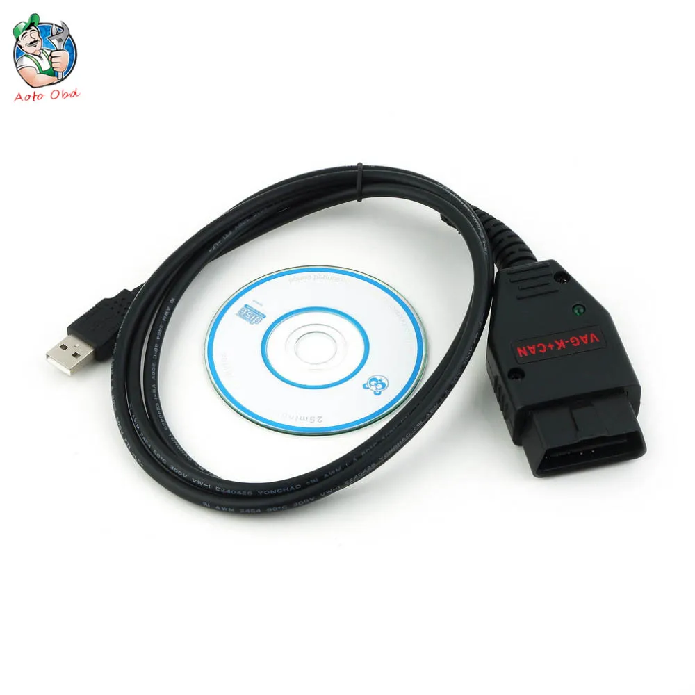 Diagnostic Scanner OBDII VAG 1.4 COM cable VAG K+CAN com cable VAG K ...