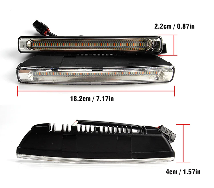 OKEEN, 7 дюймов, 2x, Универсальный Автомобильный светодиодный, водонепроницаемый, DRL, дневной ходовой светильник, противотуманная фара, белый, указатель поворота, светильник, янтарный, для ночного вождения, синий