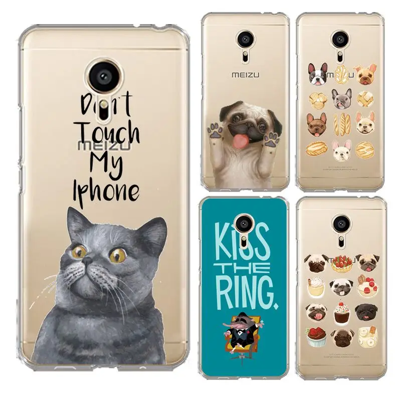 Printed Soft Clear TPU Phone Case For meilan MX6 pro6 U20 U10 A5 M5 M5S E E2 Dog Cat Silicone Painted Fundas Cover Free Shipping | Мобильные