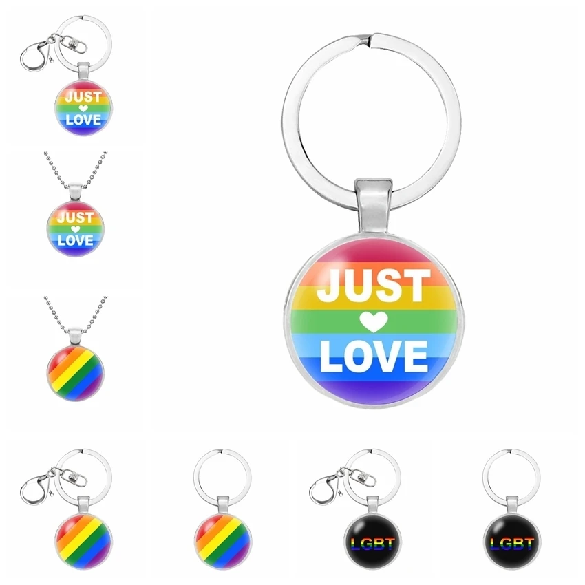 12 стилей новинка 2018 lgbt pride ожерелье брелок для ключей геев лесбиянок радуга