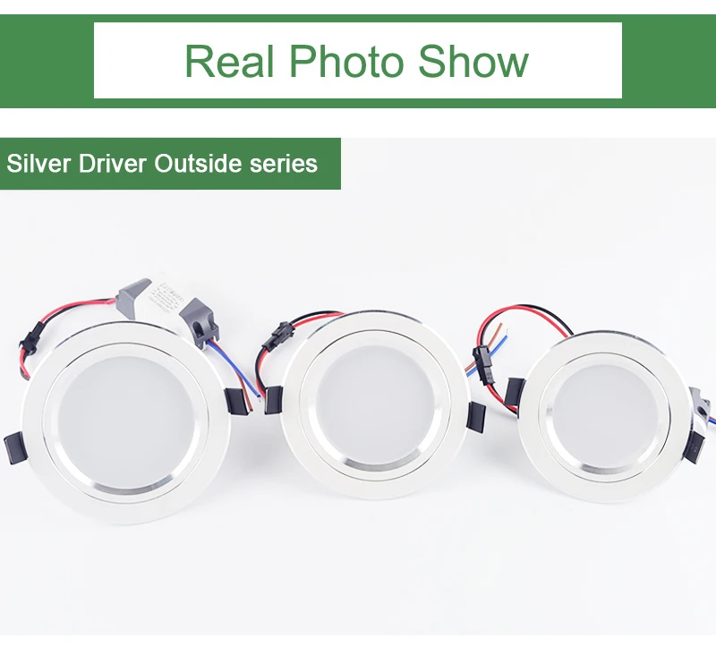 Kaguyahime LED Downlight 3W 5W 9W 15W 18W Silver White Ultra Thin Downlight AC110V 220V 240V Round Recessed LED Spot Lighting