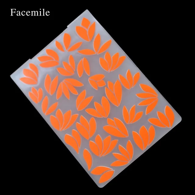 Facemile 1 шт. пластиковый с тиснением папка для подарка Скрапбукинг нерегулярные кирпичи Тип фотоальбом карта бумага ремесленный шаблон форма - Цвет: leaf