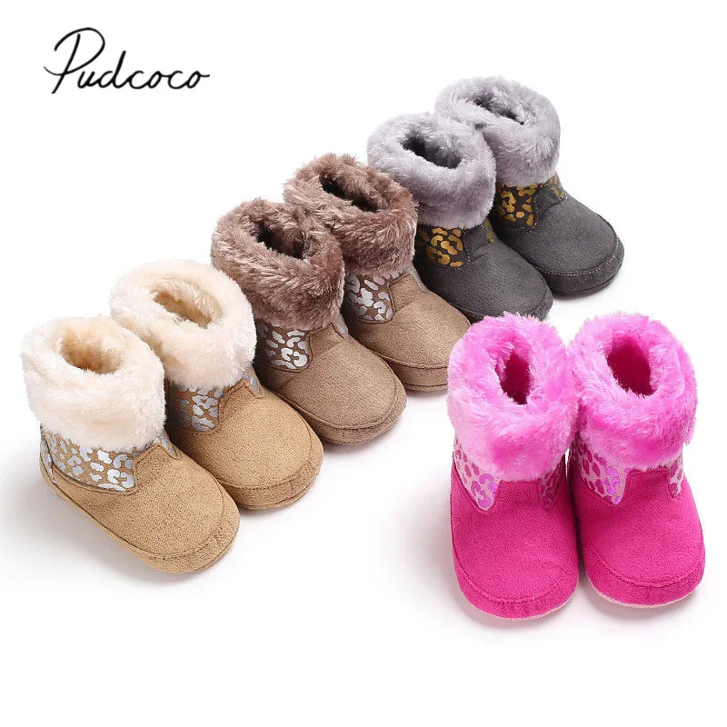 2018 Brand New Newborn Infant Baby Girls Boys Autumn Winter Boots Fur