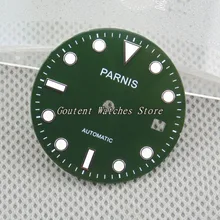 29,5 мм Parnis Зеленый/темно-черный комплект с циферблатом Miyota 82 Move Мужские t Fit 40 мм Мужские часы Чехол наручные часы