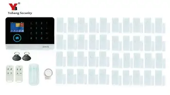 

SmartYIBA App Control Multi Door Magnetic Sensor Security&Protection 2G GSM Alarm WIFI Burglar Alarm System Kits Door Alarm Sets