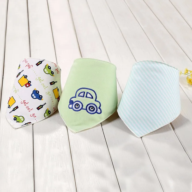 2016 Hot 3 Pcslot Baby Bibs Bandana Cute Bird Baberos Bebes Triangle Bibs&Burp Cloths Girl Boy Babadores Para Bebe Accessories (8)