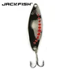 JACKFISH Metal sequins noise fishing bait rotating spoon hard bait with feathers treble hook ► Photo 3/4
