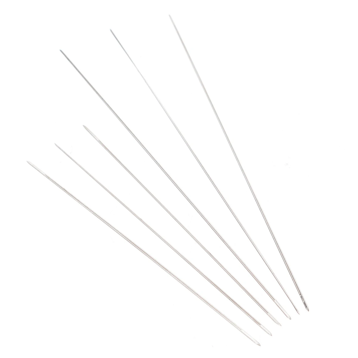 6pcs 55/75mm Big Eye Beading Needles Stainless Steel Needle Durable Beading Tools Kit for Jewellery Making