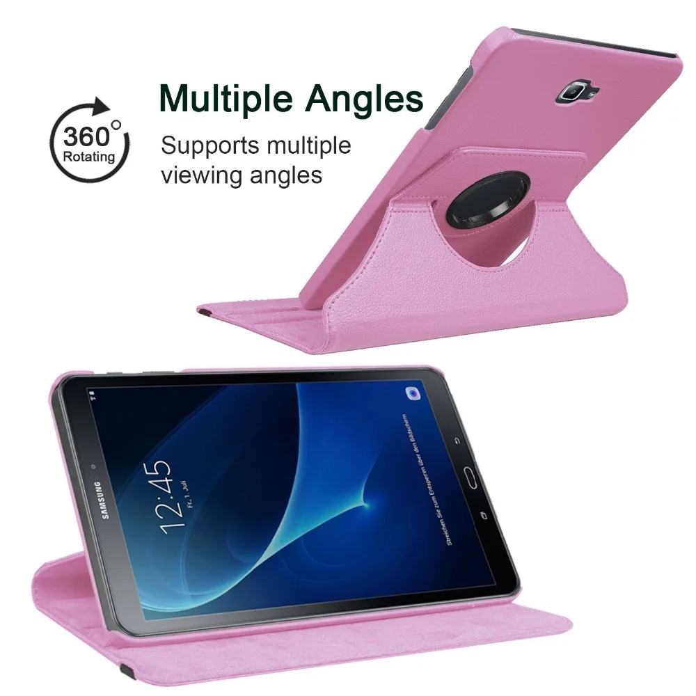 SM T585N чехол для планшета Samsung Galaxy Tab A A6 10 1 &quot2016 T580 T585 360 Вращающийся умный Чехол +