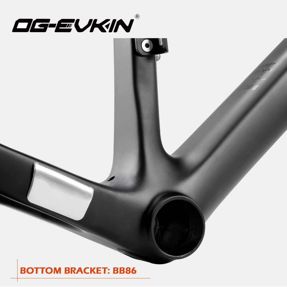 Best OG-EVKIN CF-025 Carbon Road Frame Disc Brake BB86 Bicycle Frame Carbon Framework Di2/Mechanical SuperLight 1050g Road Bike Frame 5