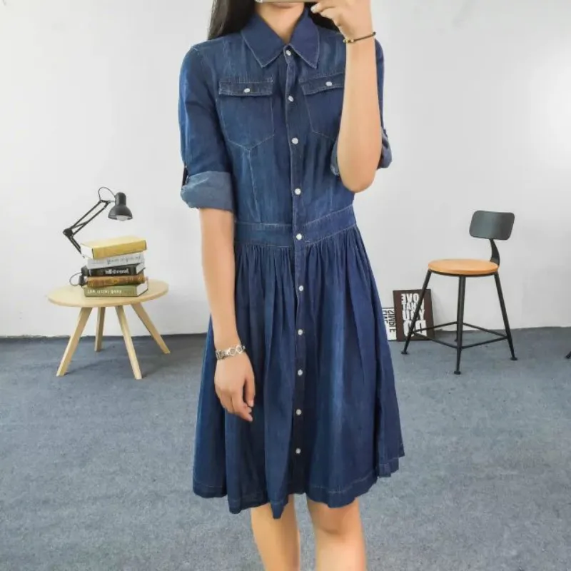 2018 New Arrival High Quality Plus Size Women's Clothes Female Fashion Casual 4XL Blue Denim Dress Elegant Slim Jeans Dresses 2018 New Arrival High Quality Plus Size Women's Clothes Female Fashion Casual 4XL Blue Denim Dress Elegant Slim Jeans Dresses