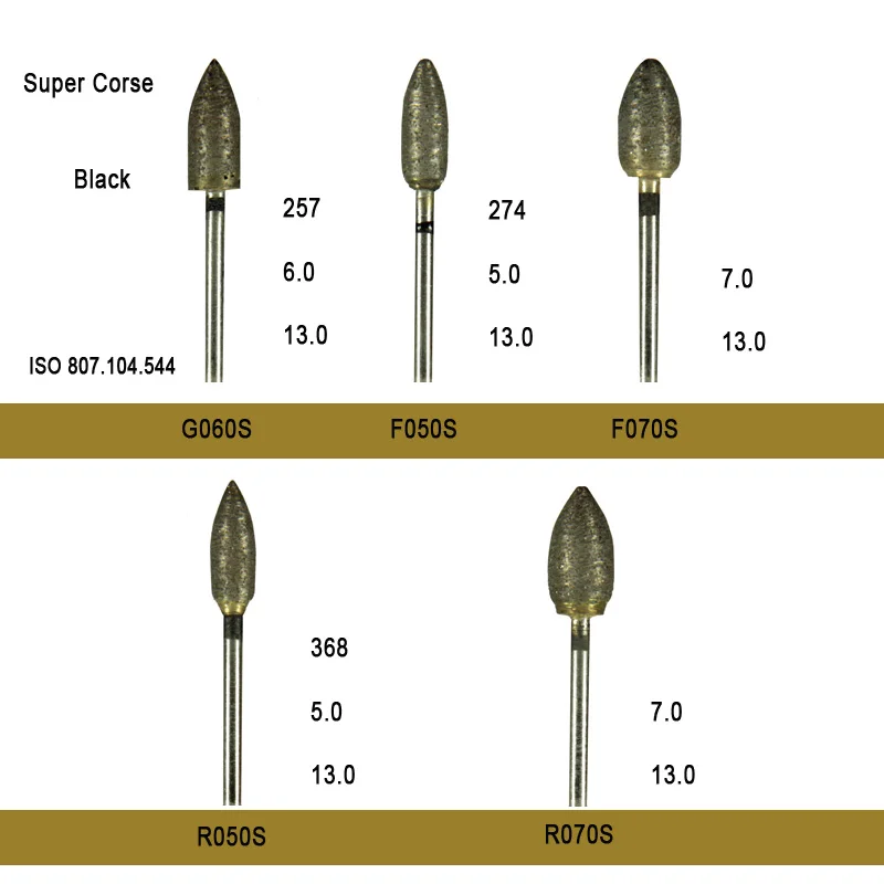 10 шт./лот стоматологических абразивы для точных работ полный спеченный боры с алмазным покрытием для металла с iso Стандартный