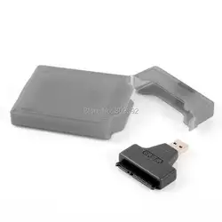 USB 3.0 на SATA 22 P конвертер жесткий диск драйвер адаптер USB Мощность кабель + 2.5 "HDD корпус чехол