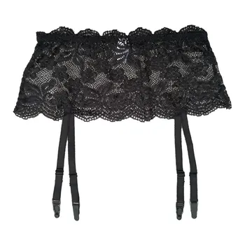 

Lace Embroidery Solid Black Metal Buckles Women Garter Belt for Stockings Sexy Suspender Belt Fashion Garters Lingerie GA1262
