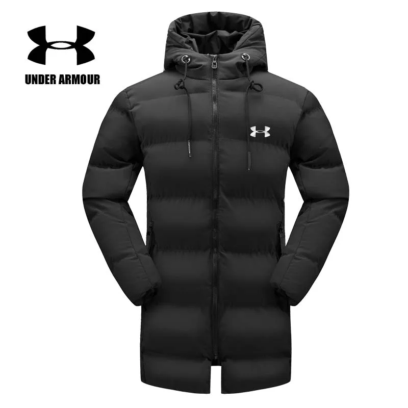 

Under Armour Men Winter Jacket 2018 new warm hooded coat outdoor Windproof running Jackets Chaqueta Hombre Asian Size XL-6XL