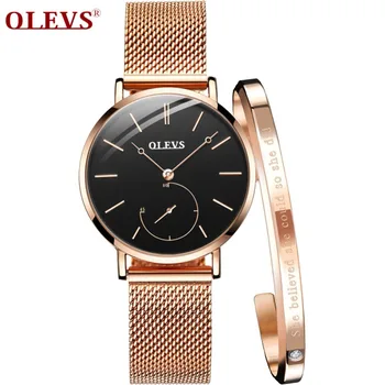 

OLEVS Hot Sale Rose Gold Women Watches Bracelet wristwatch for girls Luxury Ladies Watch reloj mujer relogio feminino horloges
