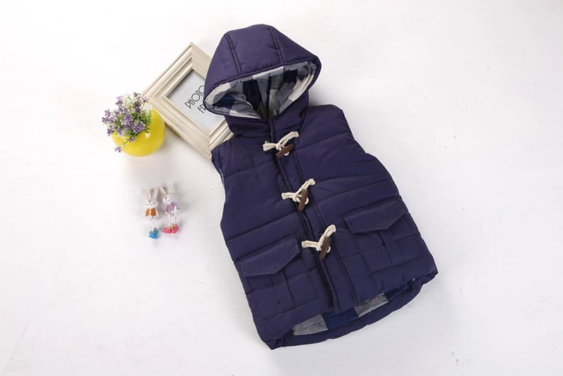 Детская жилетка для мальчиков и девочек куртка с капюшоном детские толстовки жилеты теплая куртка Верхняя одежда для детей, пальто Весна