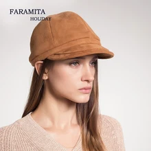 Faramita, праздничная женская теплая шапка, бейсболка, зимняя, замша, модная, Snapback, полиэстер, облегающая шапка для мужчин, женская шапка, крутая, женская