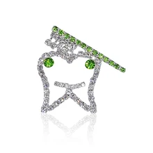 

Crystal Brooch Pin Gift for International Teeth-loving Day&Teeth Doctors Wholesale 6PCS/LOT FREE SHIPPING