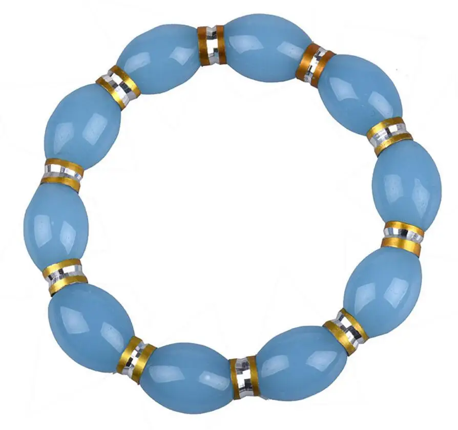 Fashion Bracelet cute cartoon children with oval color beads and alloy