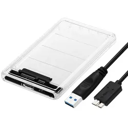 Прозрачный 2,5 дюймов HDD Sata случае к USB 3,0 адаптер высокого Скорость Box жесткий диск Корпус для samsung Seagate SSD лидер продаж