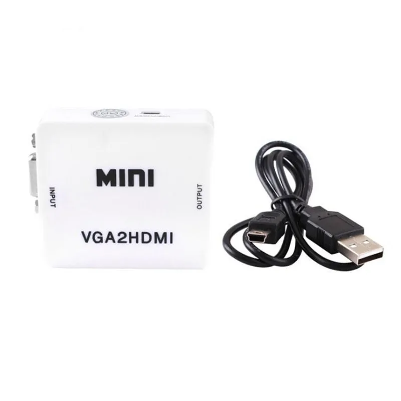 10 p mini HD 1080P VGA A HDMI HD HDTV Video Converter Box Adattatore con Audio per PC Del Computer