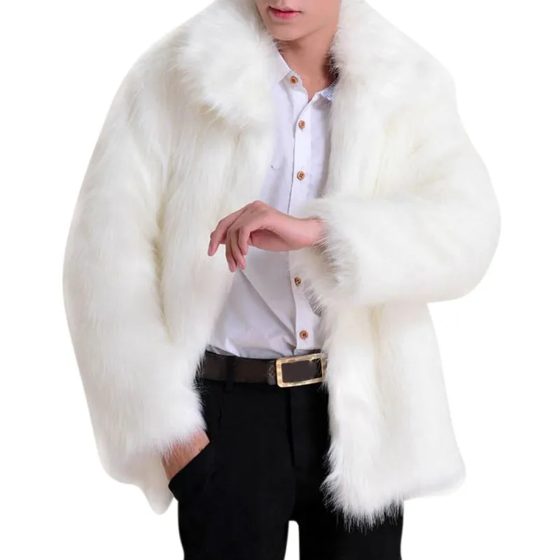 Мужская модная меховая куртка из искусственного меха, пальто, женская куртка, мужские роскошные Куртки из искусственной кожи, роскошное меховое пальто Parker - Цвет: W