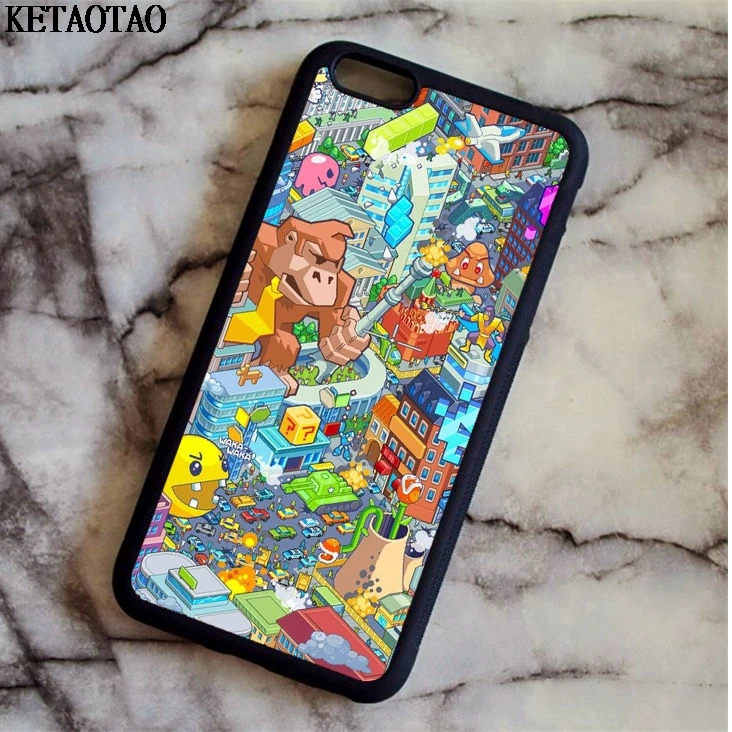 Чехол для телефона с игровой консолью KETAOTAO Tetris iPhone 4S/5S/6 s/7/8/XR XS Max/Plus X S5 7 6 из