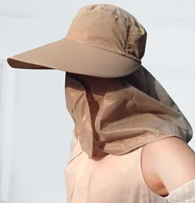 Новое поступление открытый широкие Полями Летняя Съемная Солнцезащитная шляпа для женщин лицо шеи крышка откидной козырек УФ шапки 5 цветов