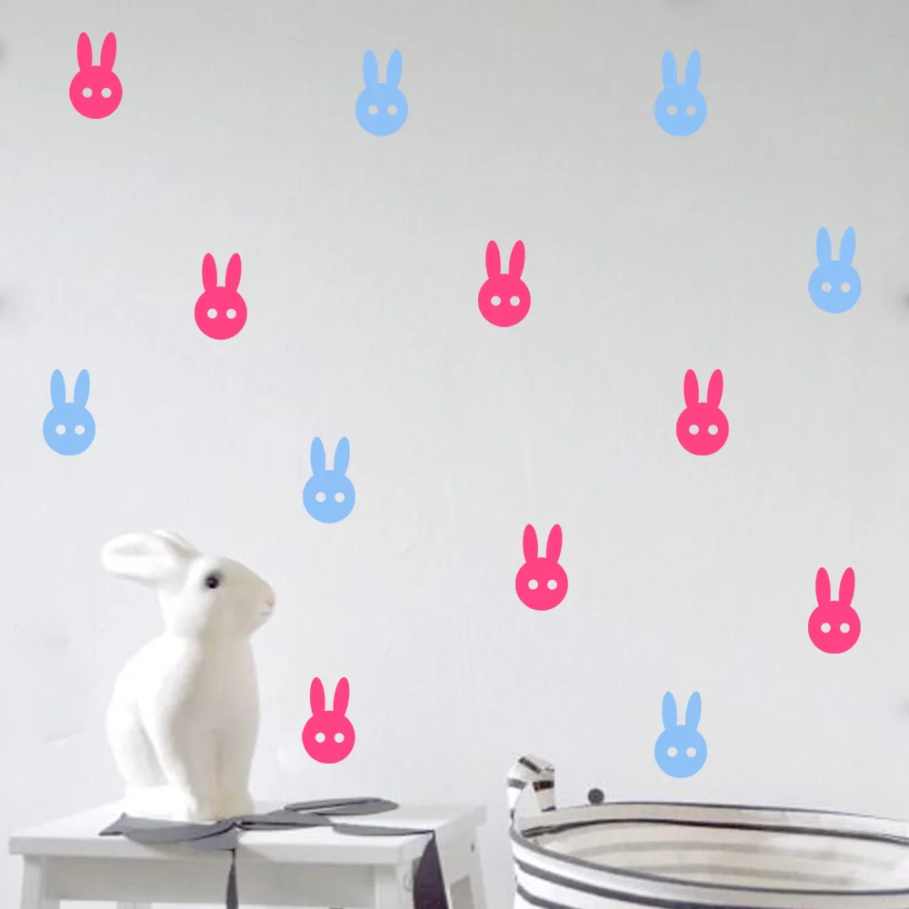 Little Cartoon Rabbit Wall Sticker Wall Decal Removable DIY home