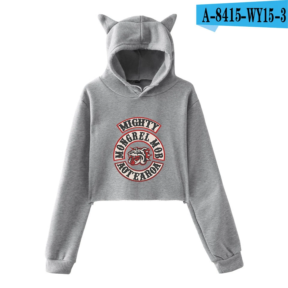 Mongrel Mob Cat Ear Hoodie Sweatshirt Sexy Girl Fashion Popular New European Style Harajuku 2018 NEW Sweatshirt oversized hoodie Hoodies & Sweatshirts