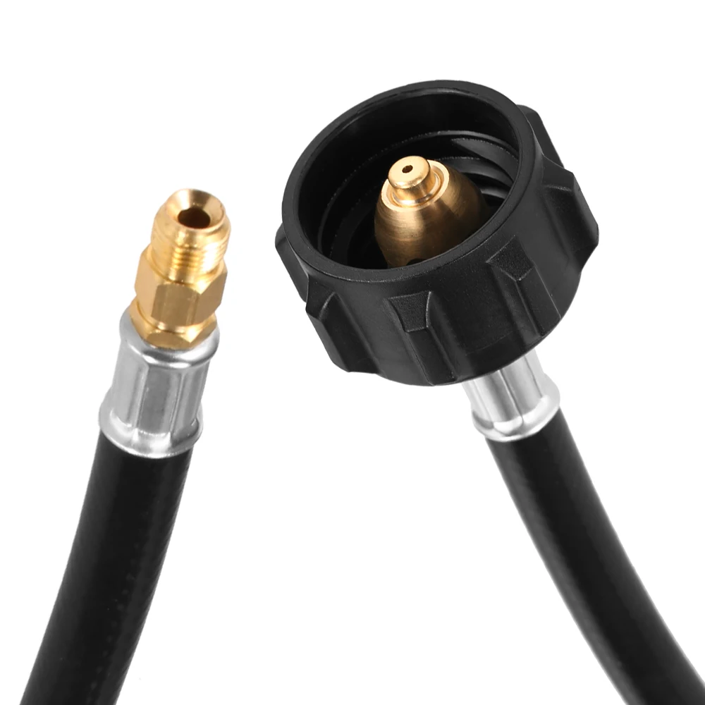 

12 Inch Rv Propane Pigtail Hose Connector With Type 1 Connection X 1/4 Inch Inverted Male Flare