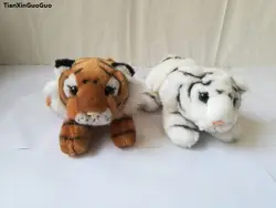 Моделирование склонны тигр плюшевые игрушки около 25 см белый или желтый тигр Мягкая кукла игрушка малыша, товары высокого качества подарок