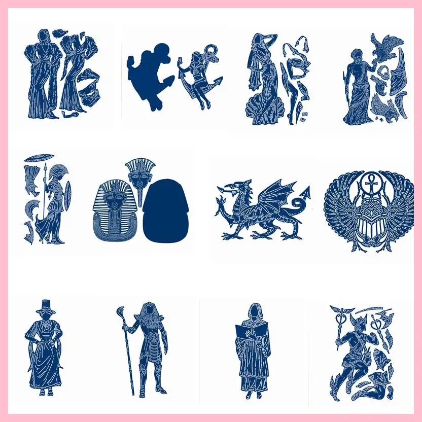 

Egypt Mythical People DIY Metal Cutting Dies Scrapbooking Template Crafts Card Album Embossing Stencil New Dies 2019