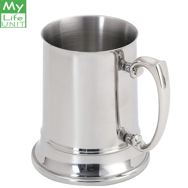 

MYLIFEUNIT Double Walled Engraved Beer Mug Stainless Steel Cups Wine Beer Coffee Cup Whiskey Milk Mugs