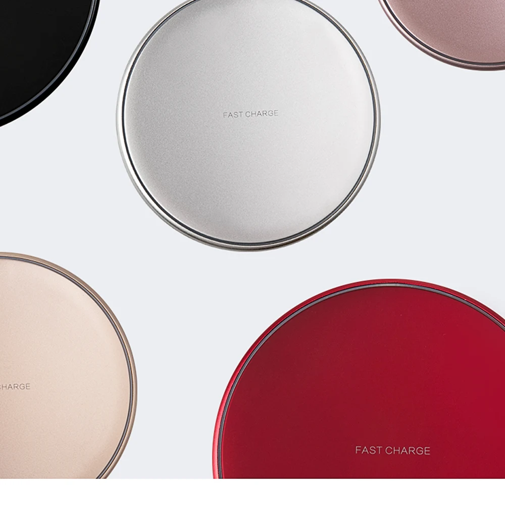 KUNFINE 10W Qi Wireless Charger for iPhone X8 Visible Fast Wireless Charging pad for Samsung S9S9+ S8 Note 9 9+ 8 Xiaomi Huawei 5 Colors  (6)