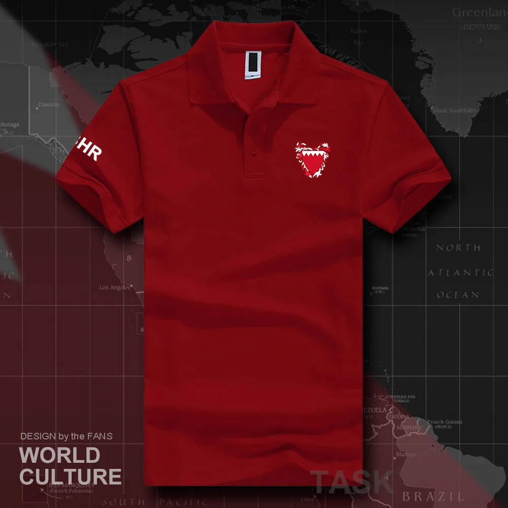 

Kingdom of Bahrain BHR polo shirts men short sleeve white brands printed for country 2018 cotton nation emblem new fashion