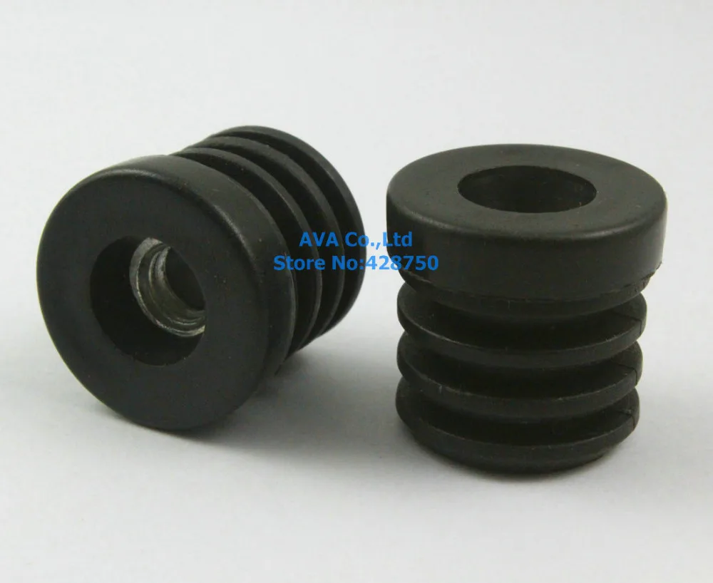 

20 Pieces M8 Thread Nut 25mm Round Plastic Insert Cap Tube End Cover Cap