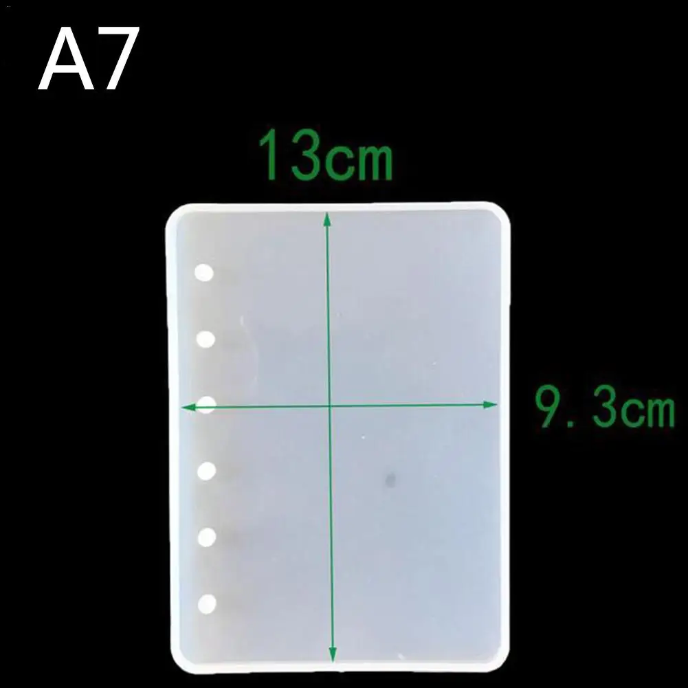 A7/A6/A5 косметическое зеркало в форме ноутбука силиконовая форма DIY полимерная книга плесень кристалл эпоксидная силиконовая форма Прозрачная книга - Цвет: Черный